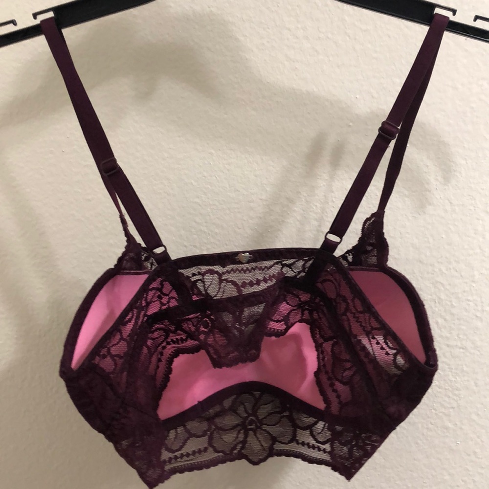 Victoria’s Secret / Pink - Maroon Lace Bralette! - Picture 3 of 5